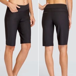 Tail Mulligan golf shorts bermuda length stretch with compression black size 2